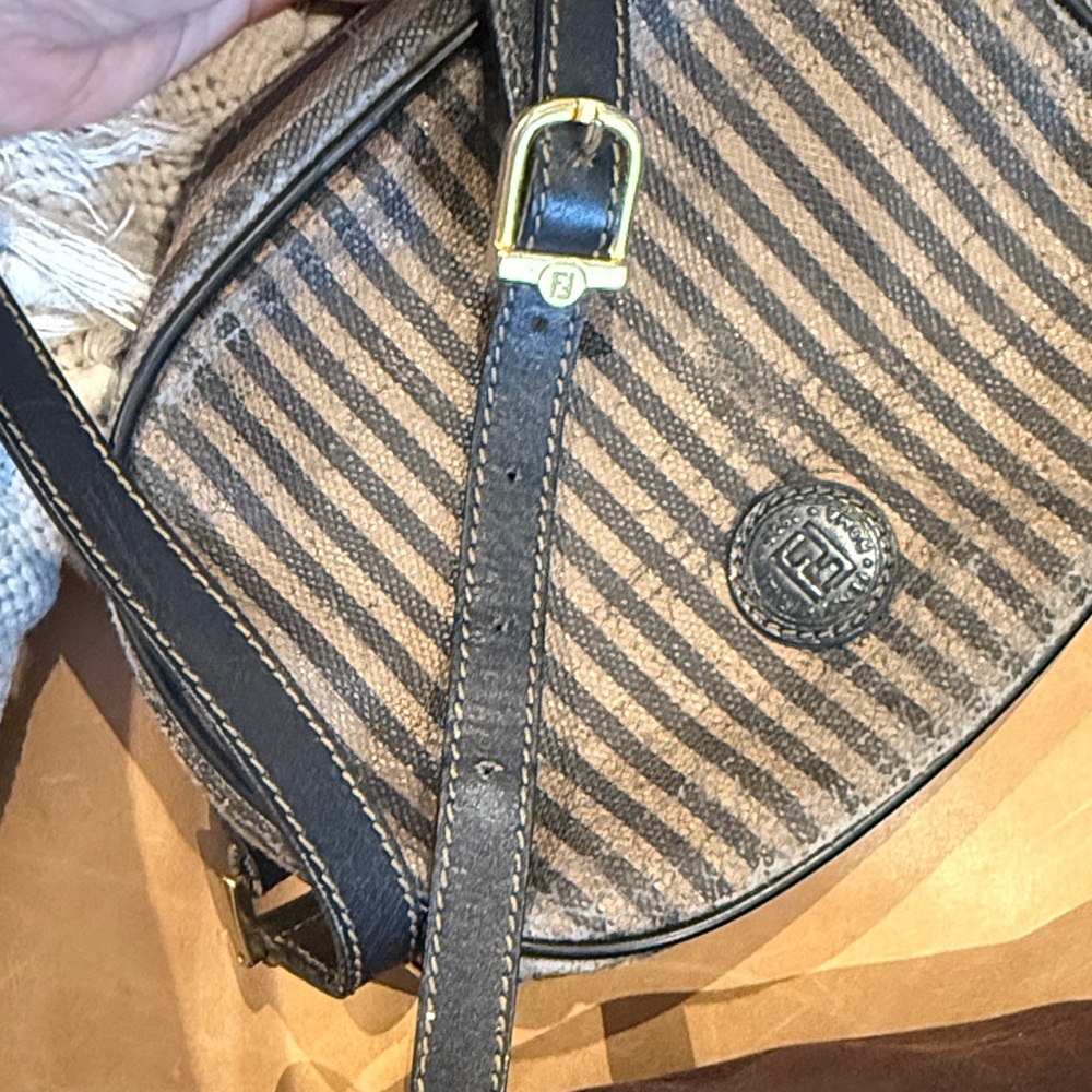Fendi Vintage Pequin Crossbody Coated Canvas Small 7x6x1,5 - Picture 9 of 11